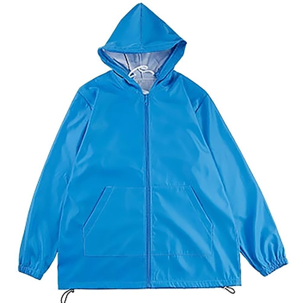 Blue Detachable Face Shield Protective Jacket Hat Washable Anti Spit U.S - XS